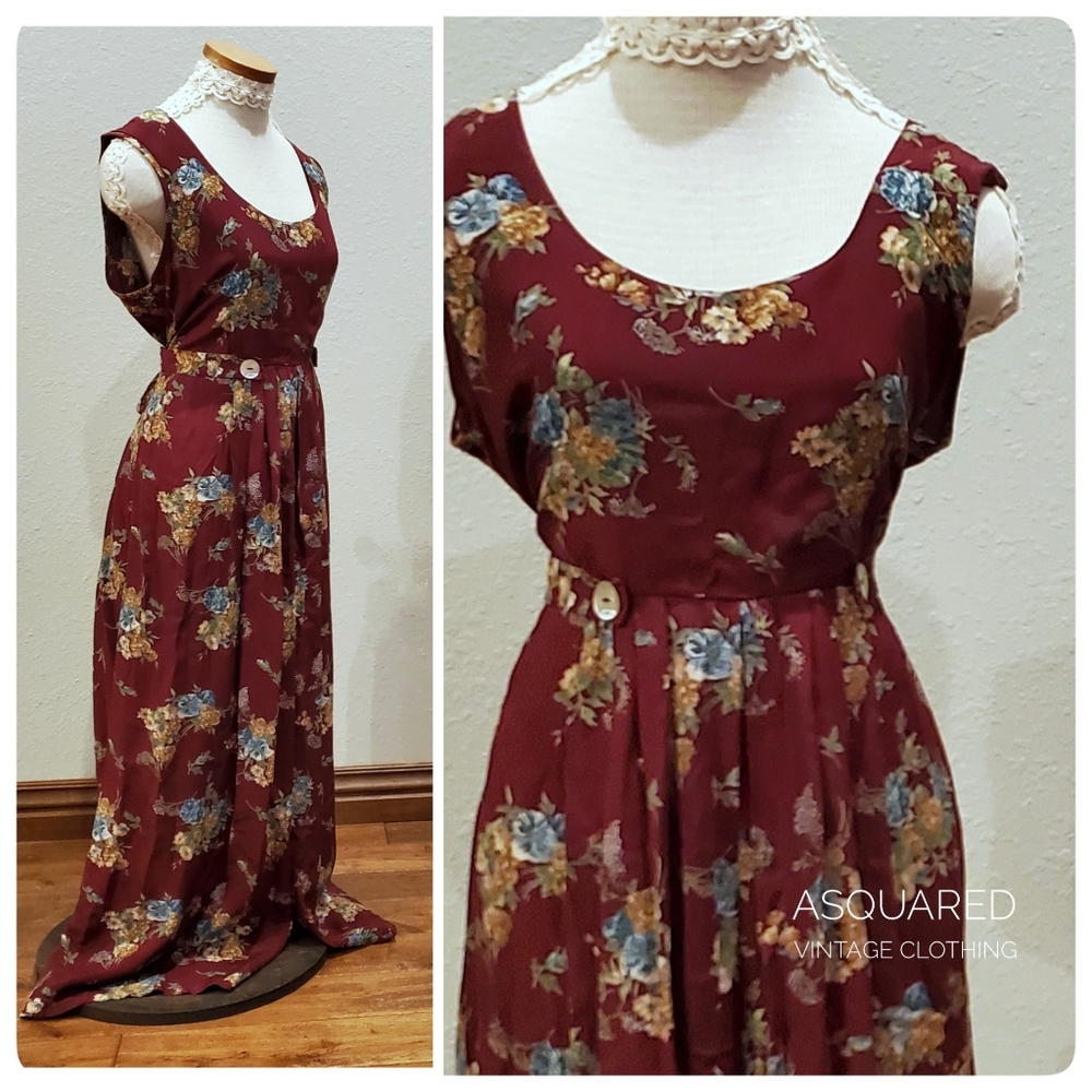 Jeffery & Dara Vintage Wide Leg Jumpsuit Size 14